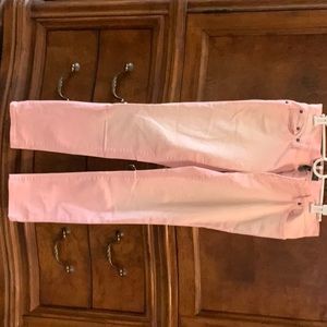 Like new Lauren Jeans Co pink 5 pocket jeans.